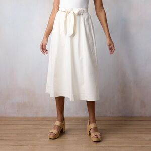 LC Lauren Conrad Midi Skirt with Belt
